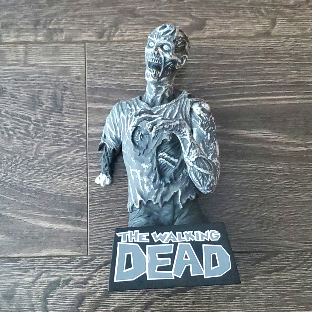 The Walking Dead Diamond Select Toys Zombie Coin Bank 2012 B&W - Piggy Bank